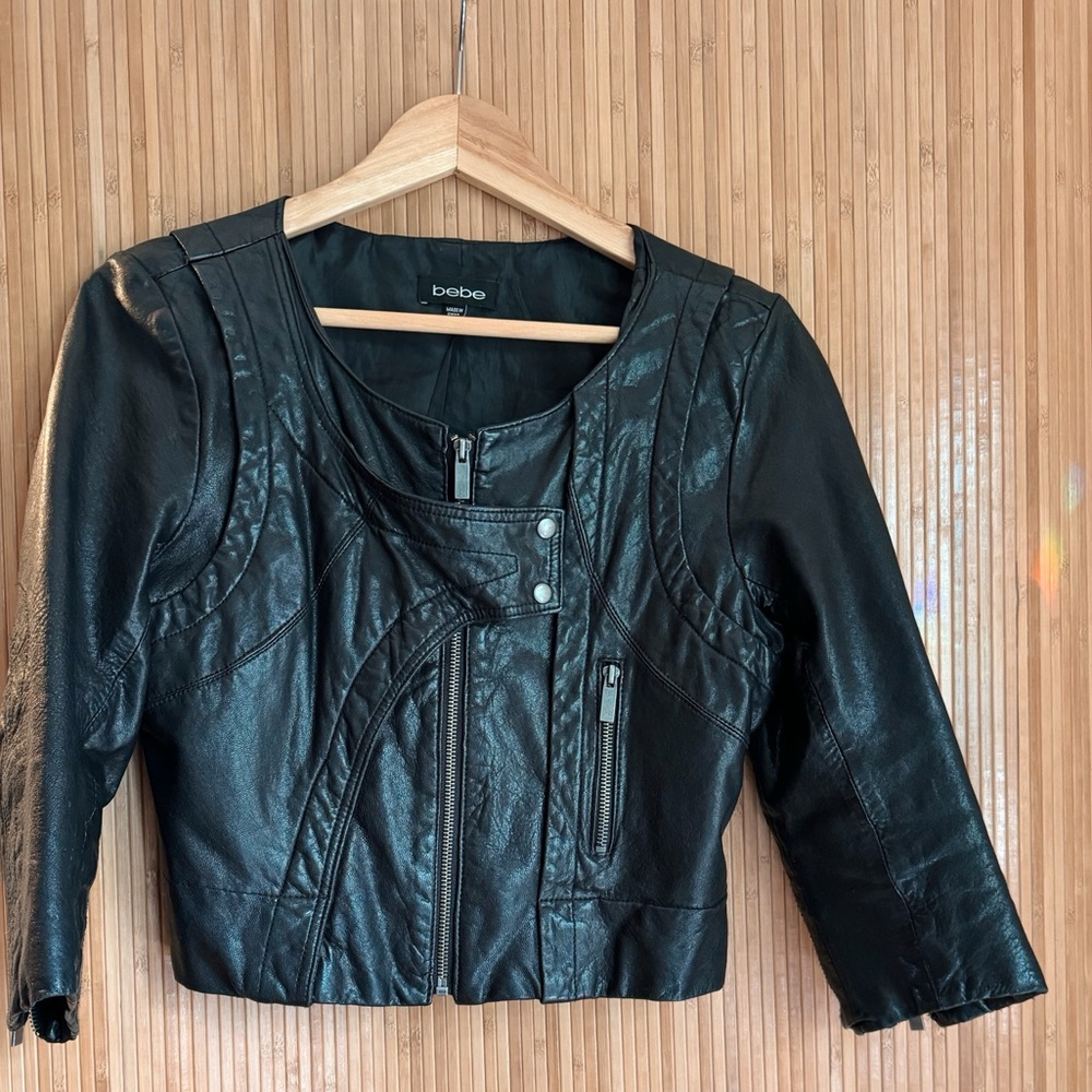 Bebe Leather Biker Jacket